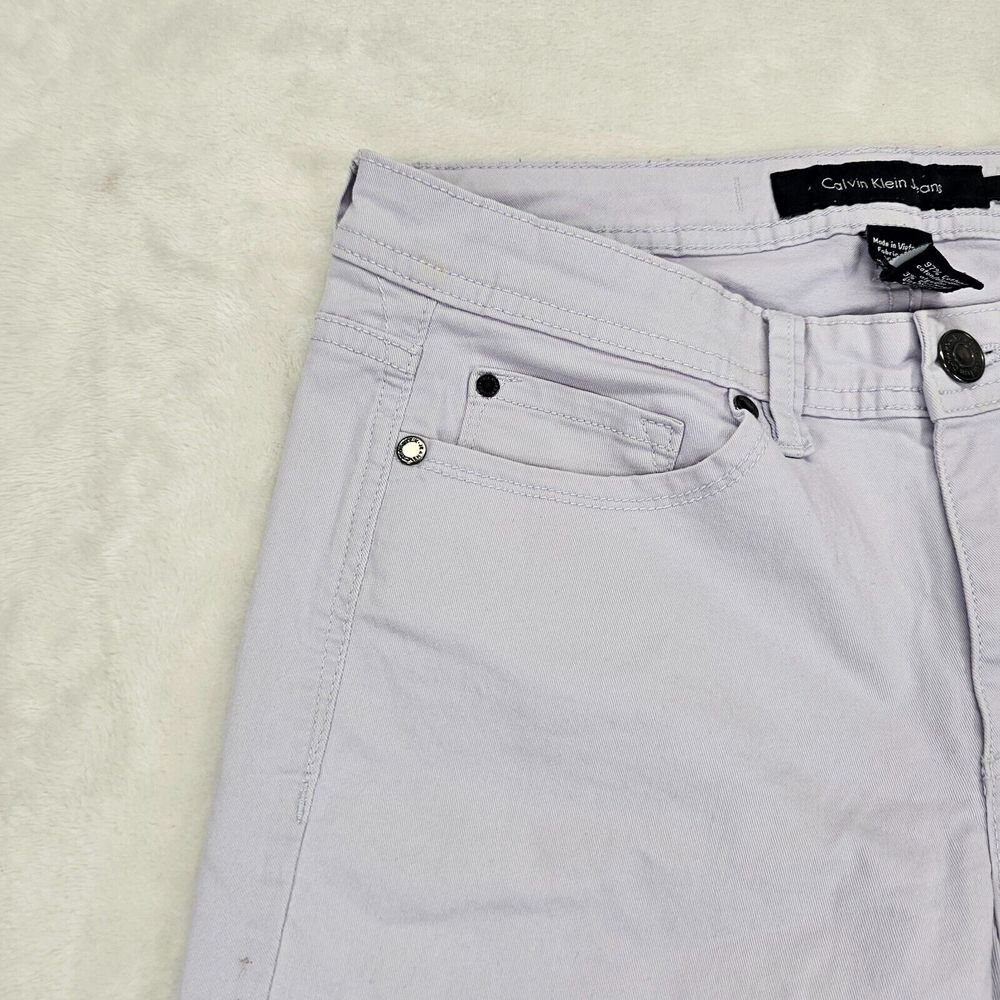 Calvin Klein Jeans Women's Size 8 Light Gray Skinny Crop Mid Rise Stretch Pocket - Picture 5 of 15